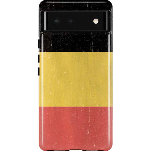 Belgium Flag Distressed Google Pixel 6 Case